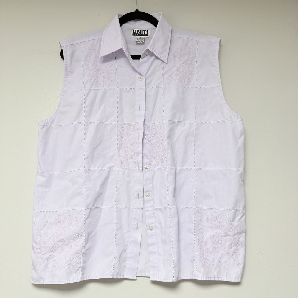 Uniti Casuals Women's Purple Tank Blouse Size‎ 2X